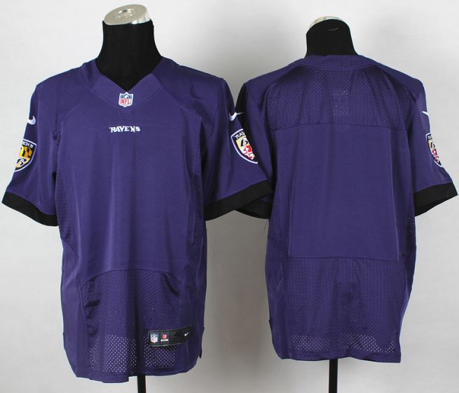 Men Baltimore Ravens Blank Purple Elite Nike NFL Jerseys->->NFL Jersey
